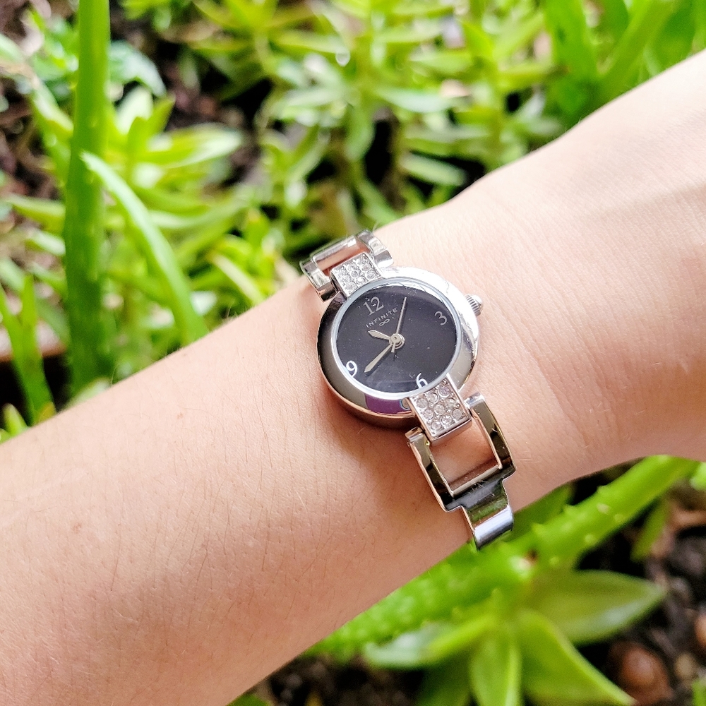 Infinite Infinity Silver Rhinestone Watch - Picture 6 of 10